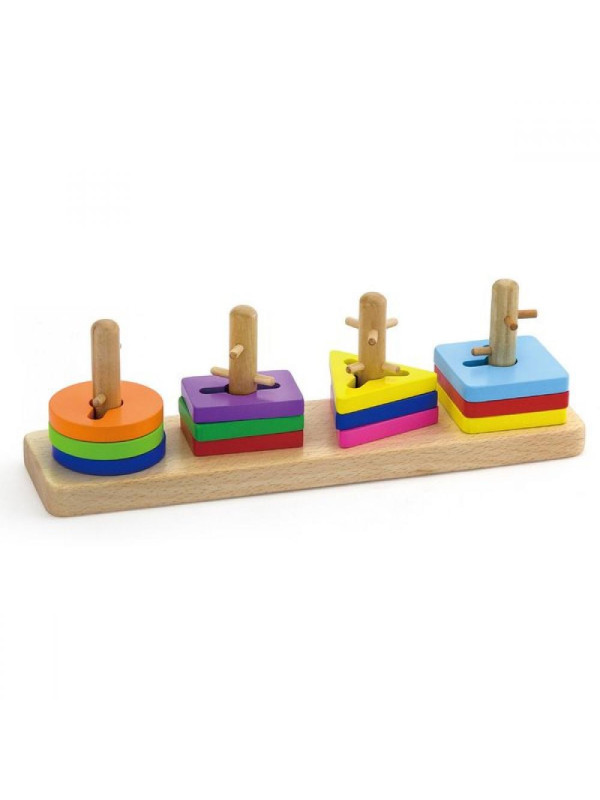 Sorter dla dzieci - koła - dopasuj kształty - zabawka montessori - New Classi Toys - drewniany sorter - zabawka dla 2 latka