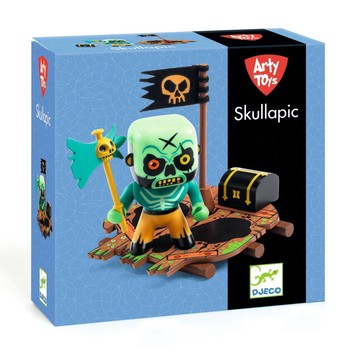 Figurka pirat Skullapic z tratwą i skarbem DJ06841