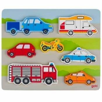 Zabawki drewniane  Puzzle dla dzieci - środki transportu puzzle do układania, zabawka dla 2 latka