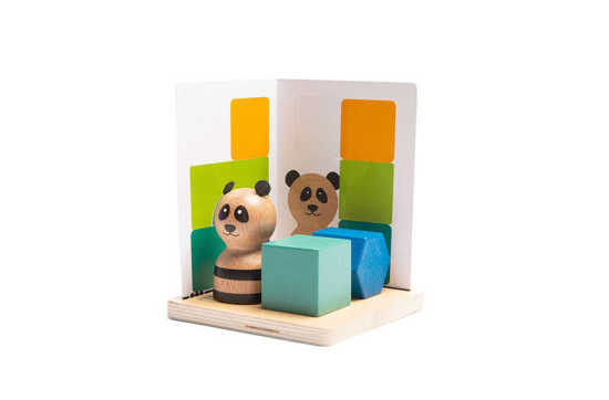 BS Toys, drewniana gra logiczna - Łamigłówka puzzle 3D Panda