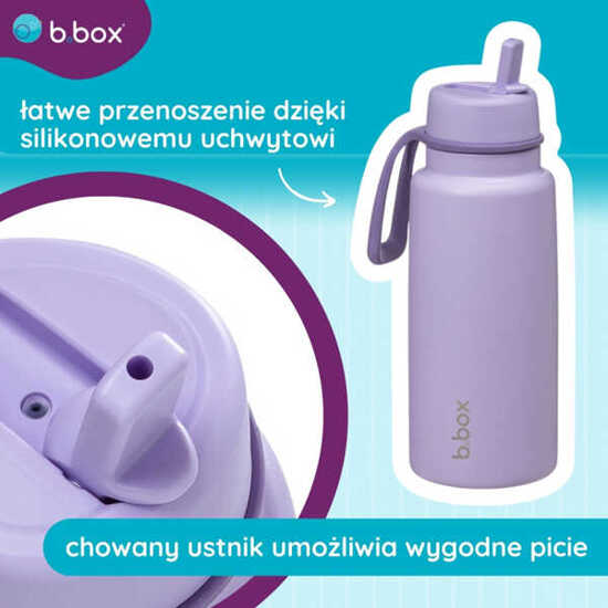 Butelka termiczna ze składanym ustnikiem – termos ze stali nierdzewnej 1l Lilac Love, b.box