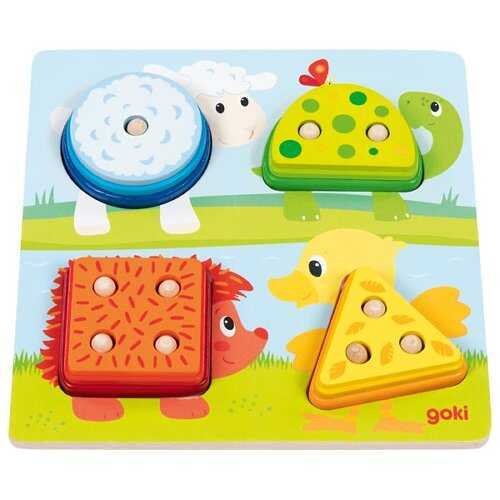 Color and Shape Sorting Board Animals