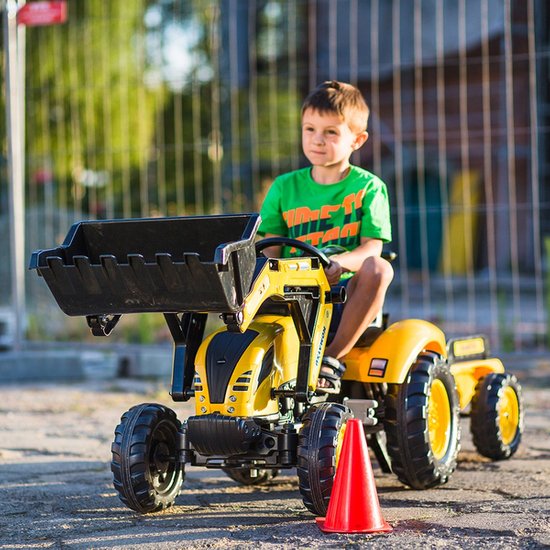 FALK Traktor KOMATSU na Pedały Koparka Łyżka Przyczepka od 2 lat