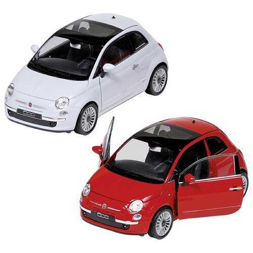 Fiat 500 (2007), die-cast, 1:24 - set of 4