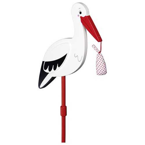 Flower decor stick Stork with baby cloth, XL