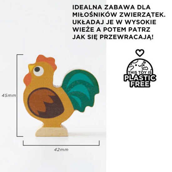 Gra zręcznościowa - Figurki zwierzątka drewniane wiejskie Le Toy Van