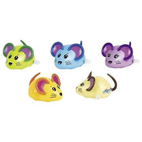 Mice with wind-up motor - set of 12