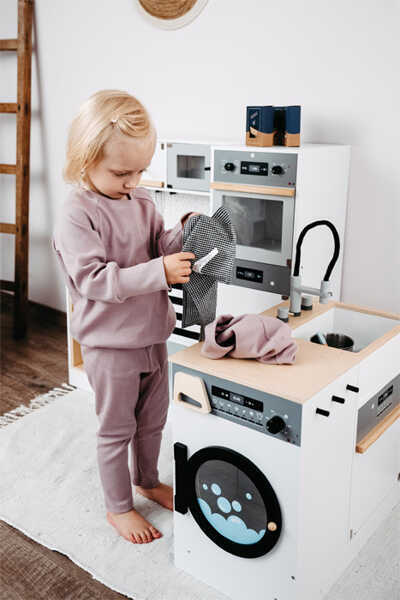 Modułowa Dziecięca Kuchnia Drewniana do Zabawy XL