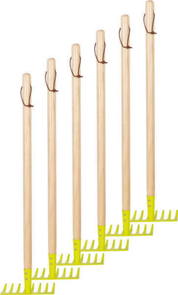 Rakes, set of 6, green