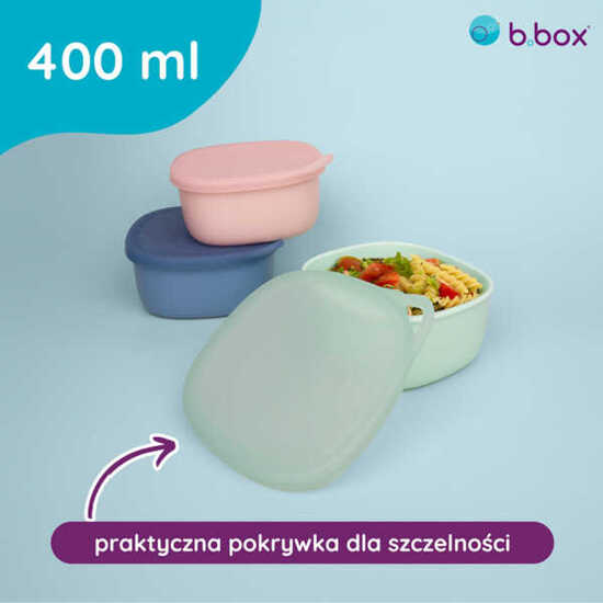 Silikonowy pojemnik z pokrywką do lunchboxa Ocean, b.box