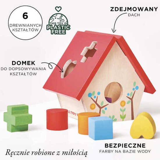 Sorter kształtów drewniany domek My little bird Le Toy Van