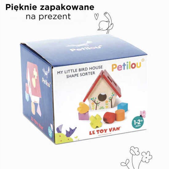 Sorter kształtów drewniany domek My little bird Le Toy Van