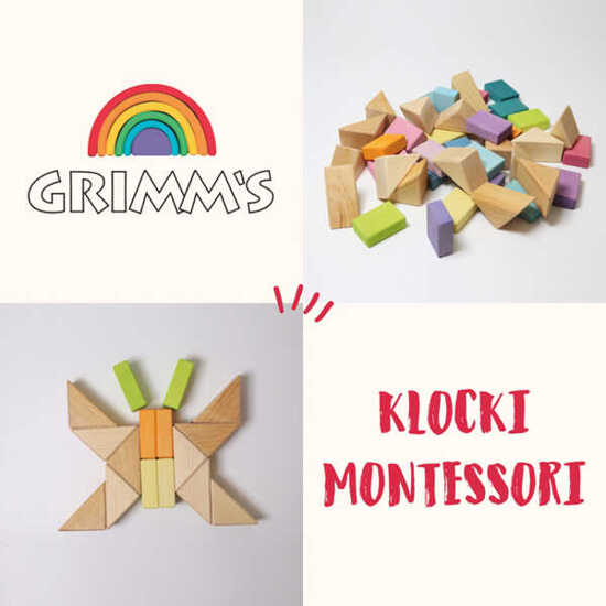 Układanka drewniana w ramce Pastel Duo Grimm’s