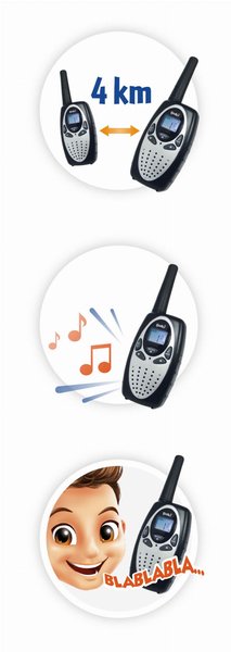 WALKIE-TALKIE z akumulatorem - zasięg 4 km TW02