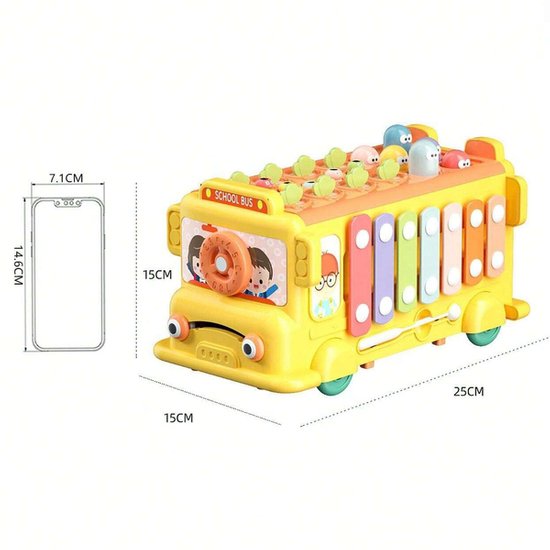 WOOPIE BABY Interaktywny Autobus Edukacyjny 6w1 Młoteczek Cymbałki +18 m