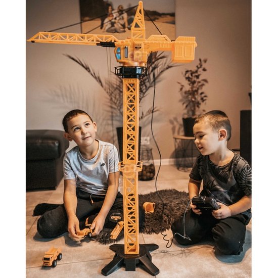 WOOPIE Dźwig Żuraw Zdalnie Sterowany 103 cm R/C Ciężarówka Koparka  + 4 Akc.