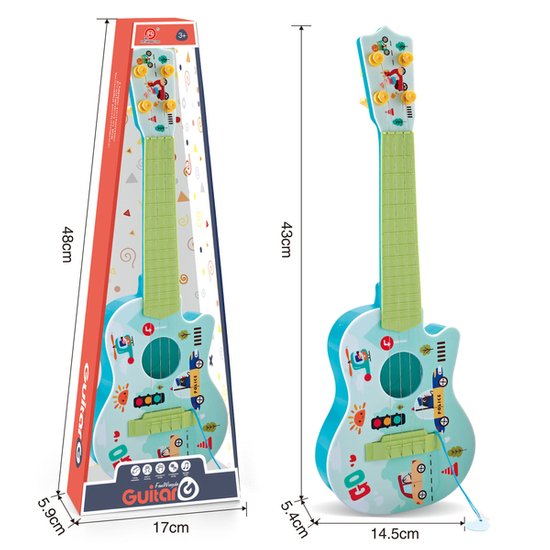 WOOPIE Gitara Akustyczna dla Dzieci Zielona 43 cm