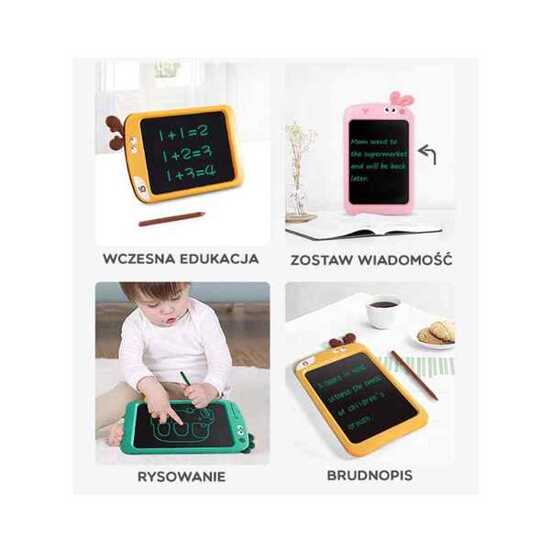 WOOPIE Tablet Graficzny 8.5" Dino dla Dzieci do Rysowania Znikopis + Rysik