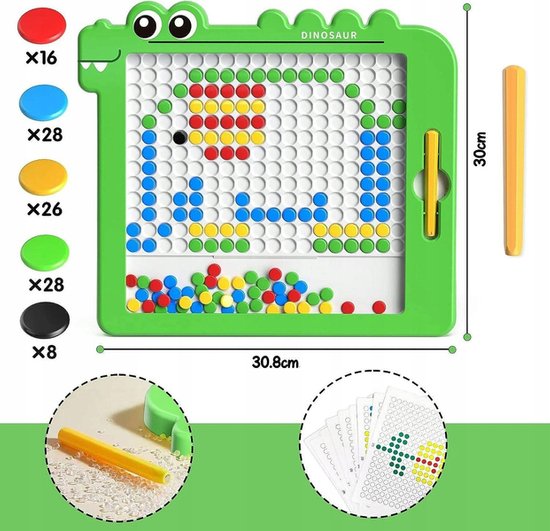 WOOPIE Tablica Magnetyczna dla Dzieci Montessori MagPad Dinozaur