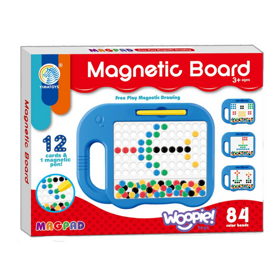 WOOPIE Tablica Magnetyczna dla Dzieci Montessori MagPad Słonik- Zestaw 3 szt.