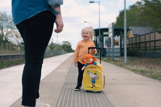 Walizka na kółkach dla dzieci , żółta Pippi