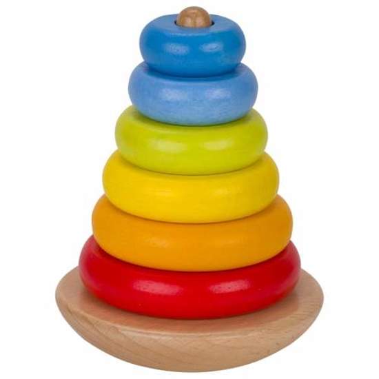 Zabawka Sorter  dla dzieci kółka drewniane, zabawka montessori goki - drewniany sorter dla rocznego dziecka 