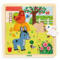 Edukacyjne puzzle drewniane FARMA DJ01814