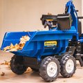 FALK Traktorek New Holland na Pedały Niebieski z Przyczepką od 3 Lat