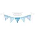 Name bunting, blue, with 10 pennants