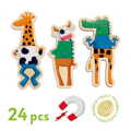 Puzzle drewniane magnet 24cz. zwierzątka DJ03111