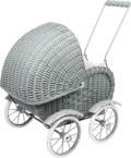 Wózek dla lalek  wiklinowy  "angel" do zabawy dla dzieci small foot design - wózek wiklinowy, zabawa z lalkami zabawka dla 3 latka